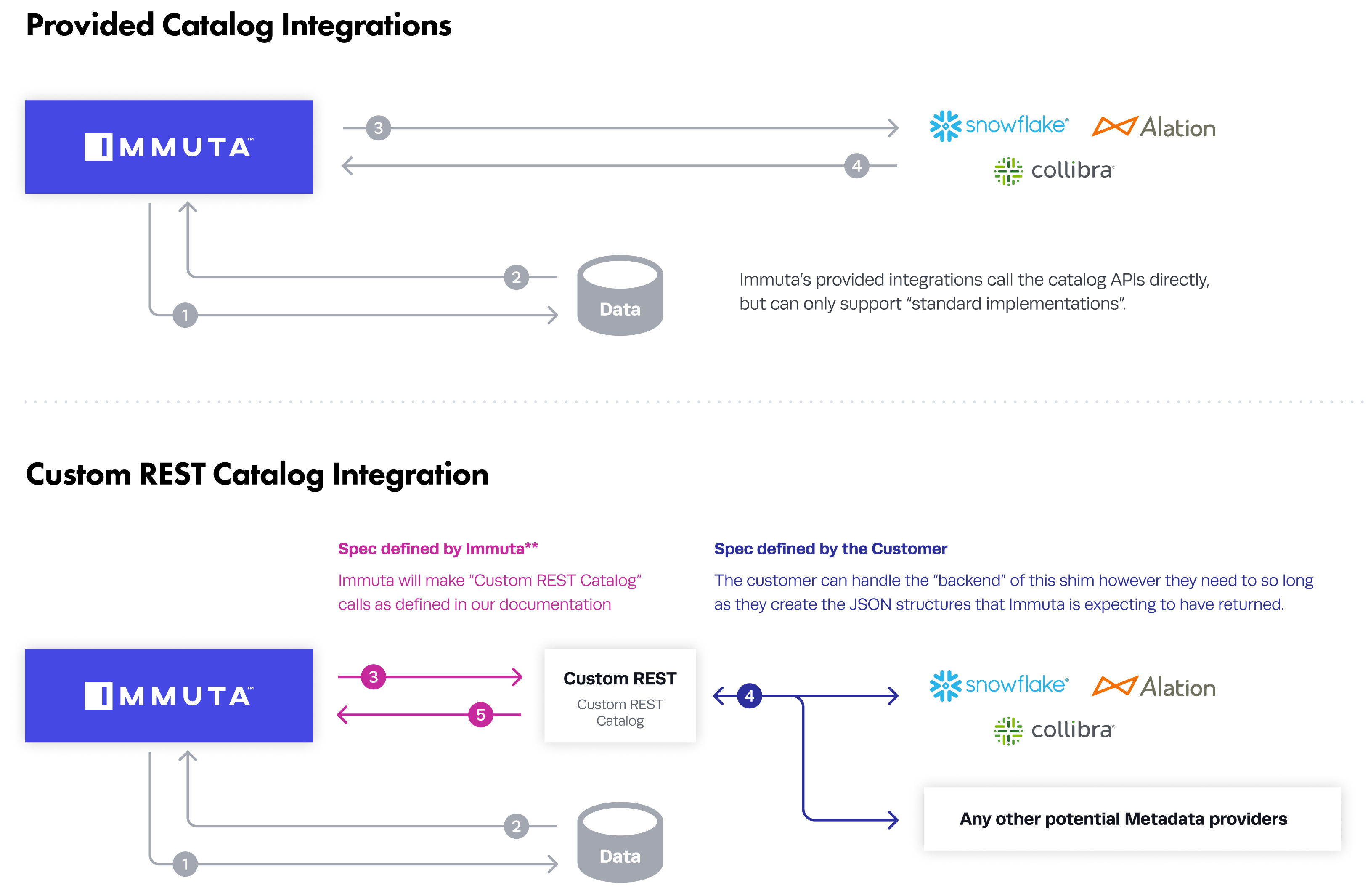 Provided vs. Custom REST Catalog